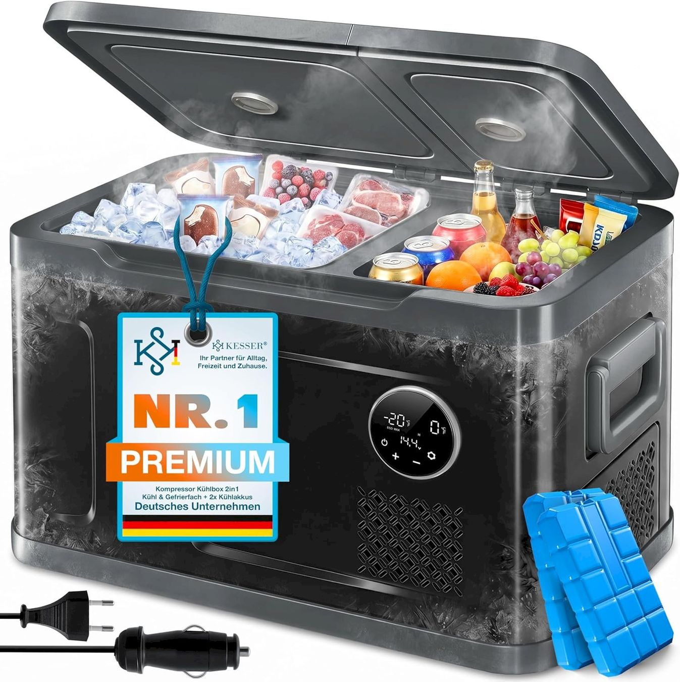 Cucinare, Mangiare & Bere: KESSER Kompressor Kühlbox 49L schwarz – Nuovo e nell'imballaggio originale da Bottighofen venduto da zaap