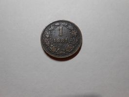 1 Kreuzer Oesterreich - 1881