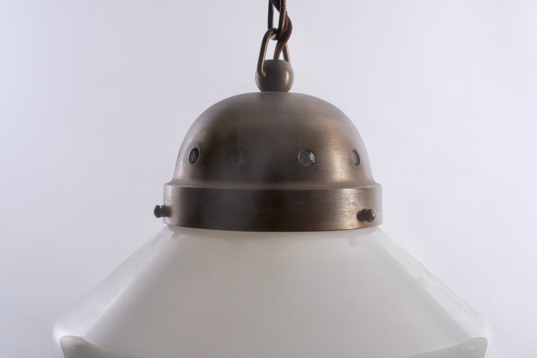 Lampadari & plafoniere: DECKENLAMPE HÄNGELAMPE GLAS MESSING 1930 – Usato da Zürich venduto da mrbluewave 2