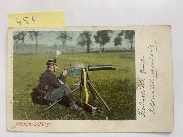 Cartoline postali: Ansichtskarte "Maxim-Schütze" Feldpost Lugano 1903 – Usato da Niederwil AG venduto da dahu75