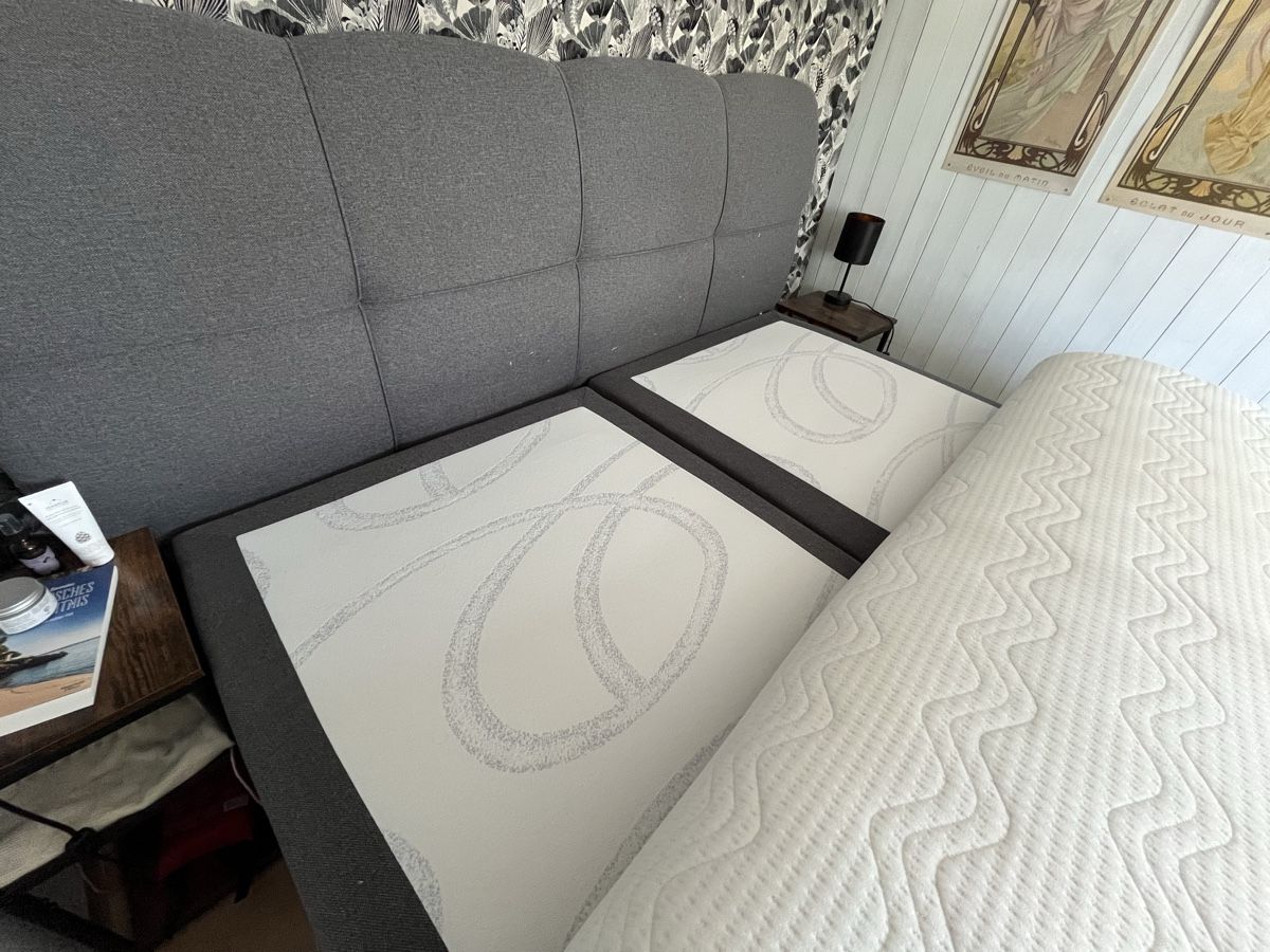 Betten: Boxspringbett grau mit Kopfteil in Übergrösse – Gebraucht aus Hettlingen von jul_9ddb 2