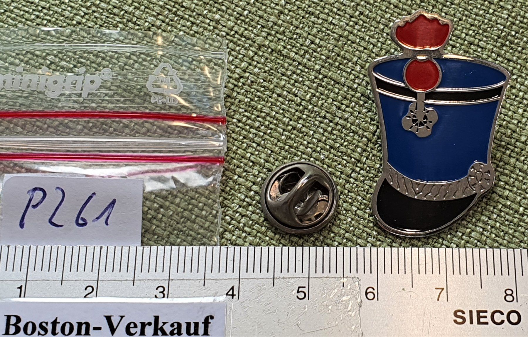 Copricapi, berretti & cappellini: P261 - Pin Polizei Basel Cap Hut Mütze – Usato da Reinach BL venduto da Boston-Verkauf 1