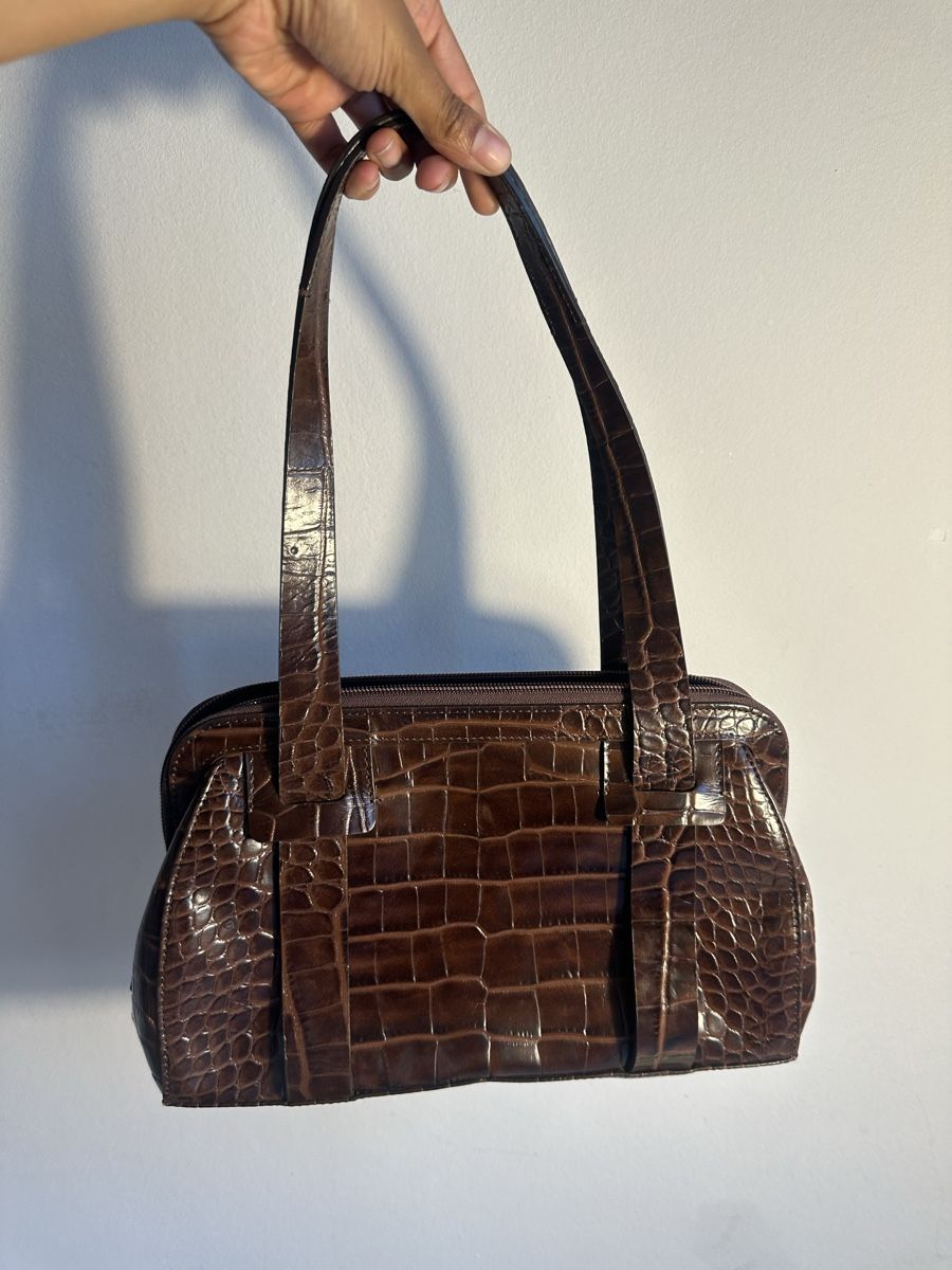 Navyboot Borse da donna: SAC A MAIN MARRON EN IMITATION CROCO - NAVYBOOT – Usato da Yverdon-les-Bains venduto da Laureetlargent 2