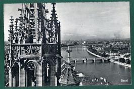 Basel, Sicht vom Münster, 1965, gelaufen