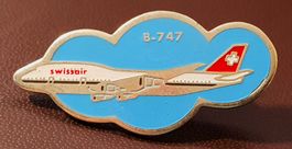 S152 - Pin Flugzeug Swissair B-747