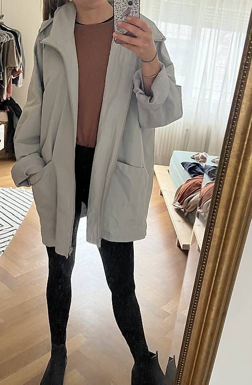 Cappotti: Oversize Mantel grau Damen – Usato da Basel venduto da blumenkimd 4
