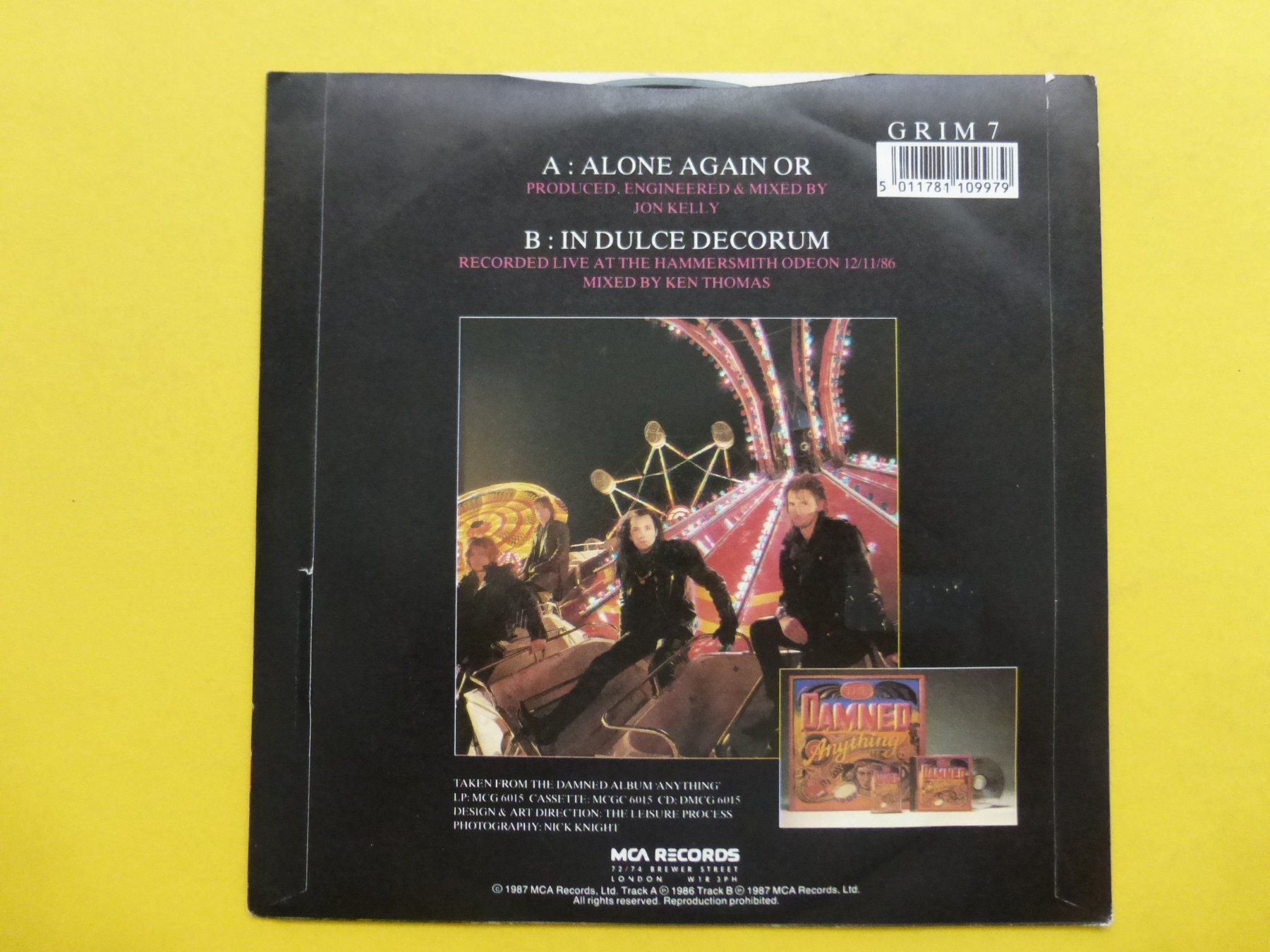 Dischi in vinile: The Damned – Alone Again Or – Usato da Zürich venduto da Swiss57 1