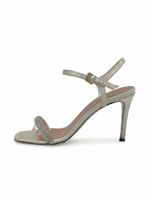 Pollini Crystal Toe Strap Sandale mit Absatz EU 36 Weiss