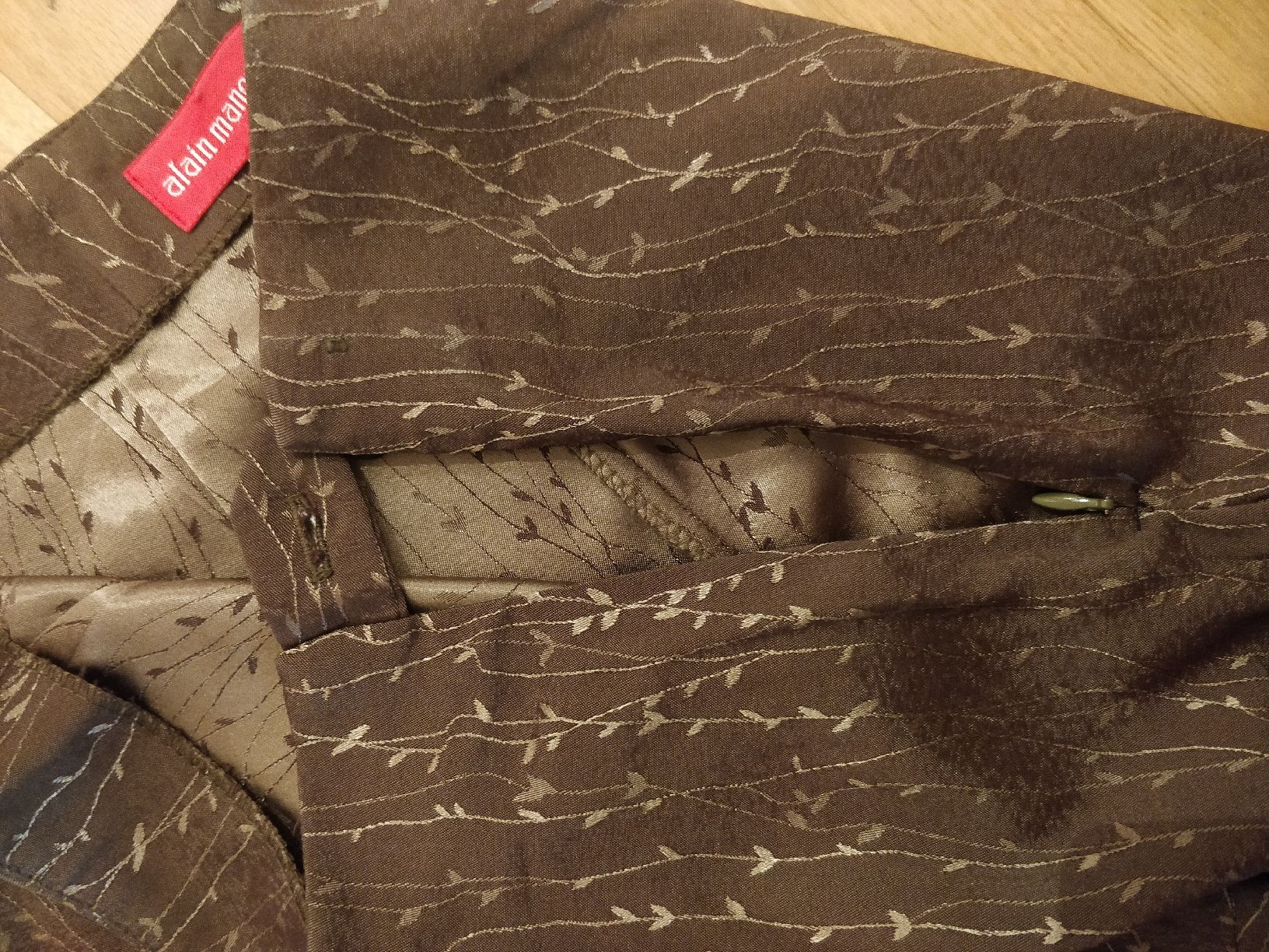 Pantaloni: Alain Manoukian Hose, Gr. S, Grün/Braun – Difettoso da Chur venduto da Eona4 4