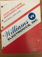 1980 Original Williams Flipper Pinball Manual