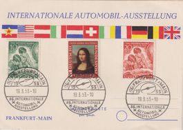 Karte 1953: Int. Automobil Ausstellung