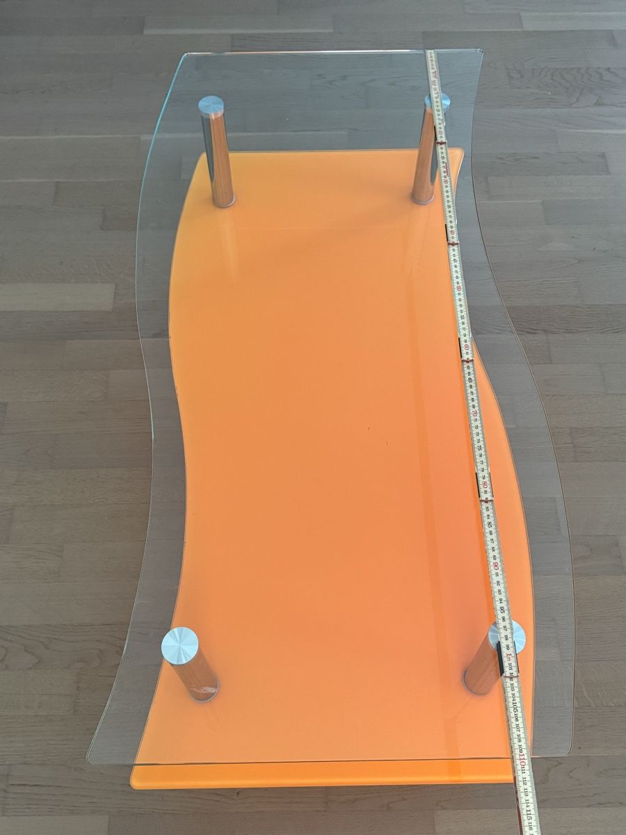 Tische: Couchtisch Glas orange 110x53x43 cm – Gebraucht aus Zufikon von thanasak 1