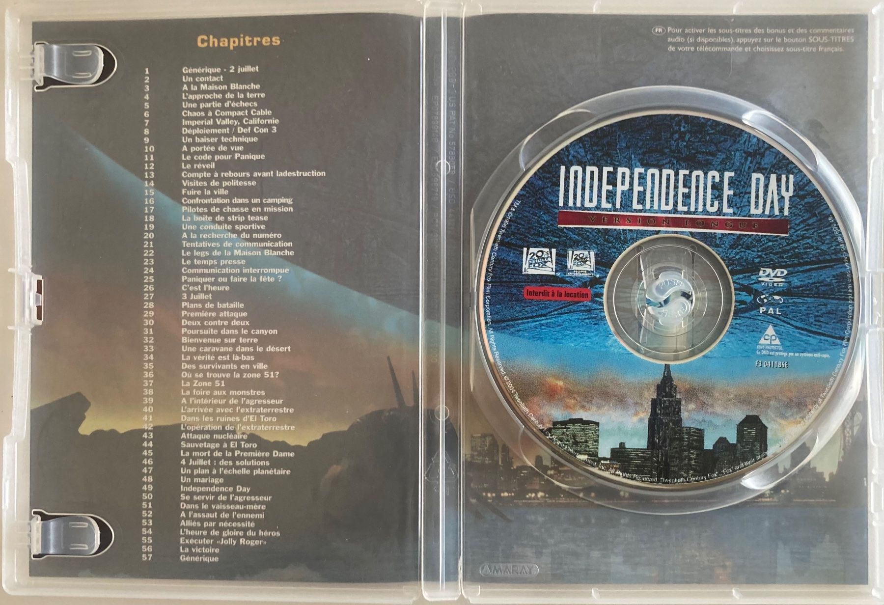 Tutti i DVDs: WILL SMITH - INDEPENDANCE DAY (VERSION LONGUE) – Usato da Poliez-Pittet venduto da Newtown-Records 2
