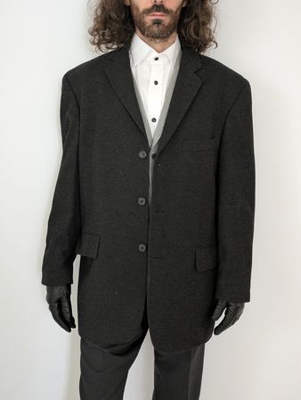 Herren Sakko, Schurwolle 50% , Gr. 54 Grau - Zeitlos elegan