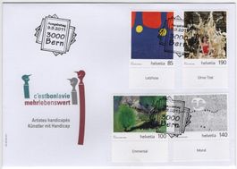 Künstler mit Handicap Serie mit TAB (dt) - illustrierter FDC
