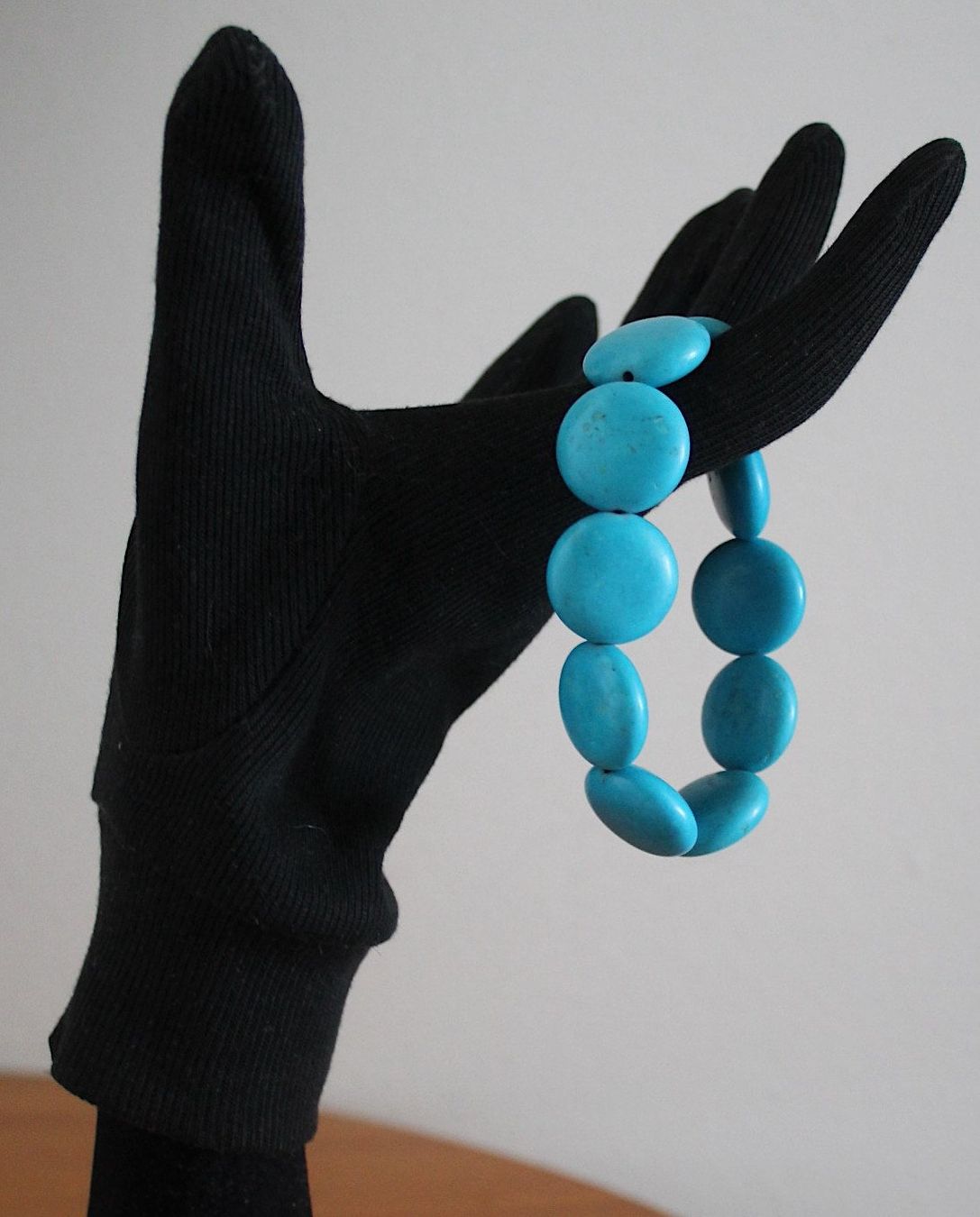 Bracciali & Braccialetti: Statement-Steinarmband in Türkis-Optik – Elastisch – Usato da Locarno venduto da madame-tus-sauds 3