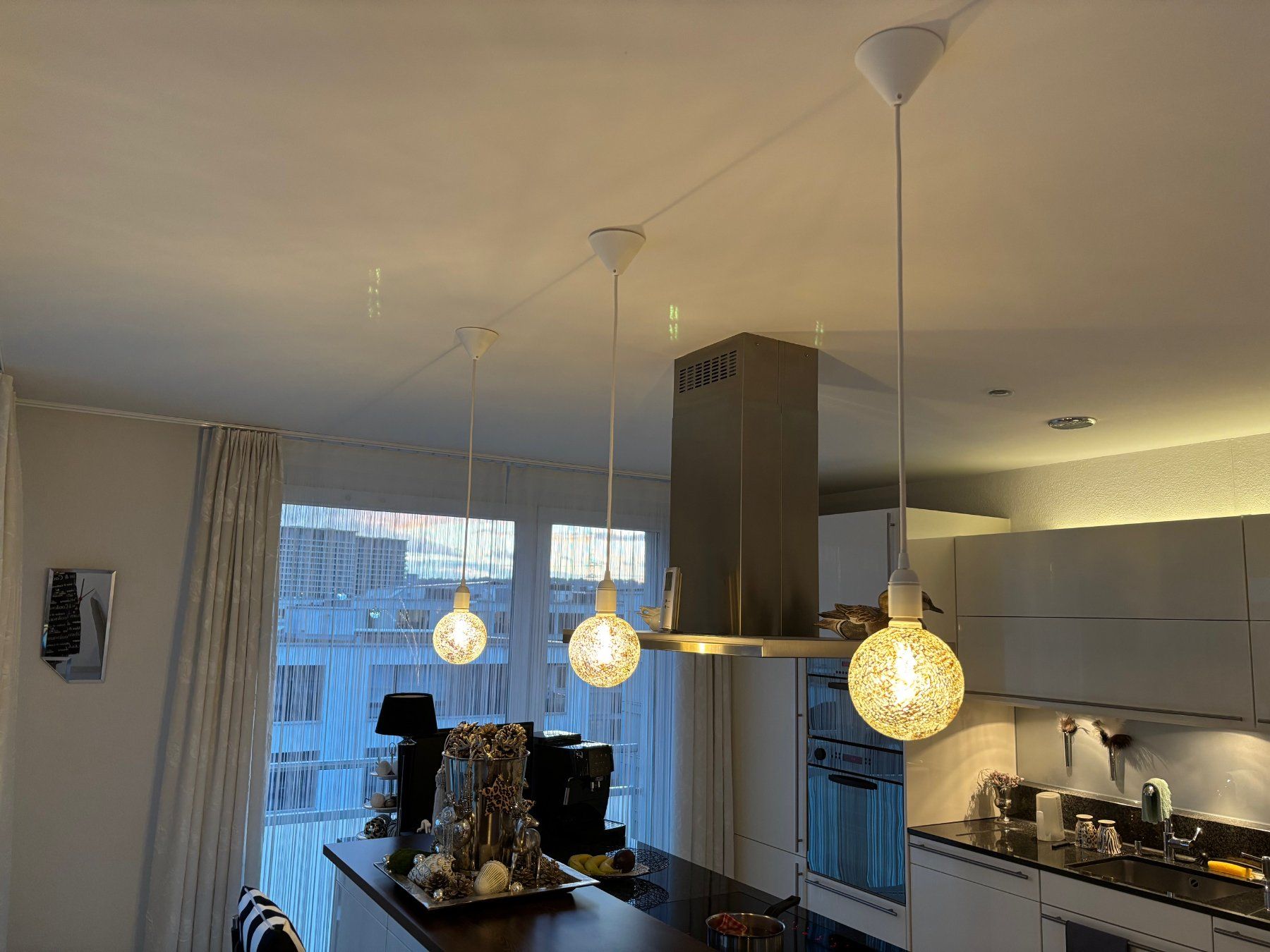 Kronleuchter & Deckenlampen: Barlampen LED dimmbar, komplett, schwarz/silber – Gebraucht aus Glattpark (Opfikon) von Pangie 6
