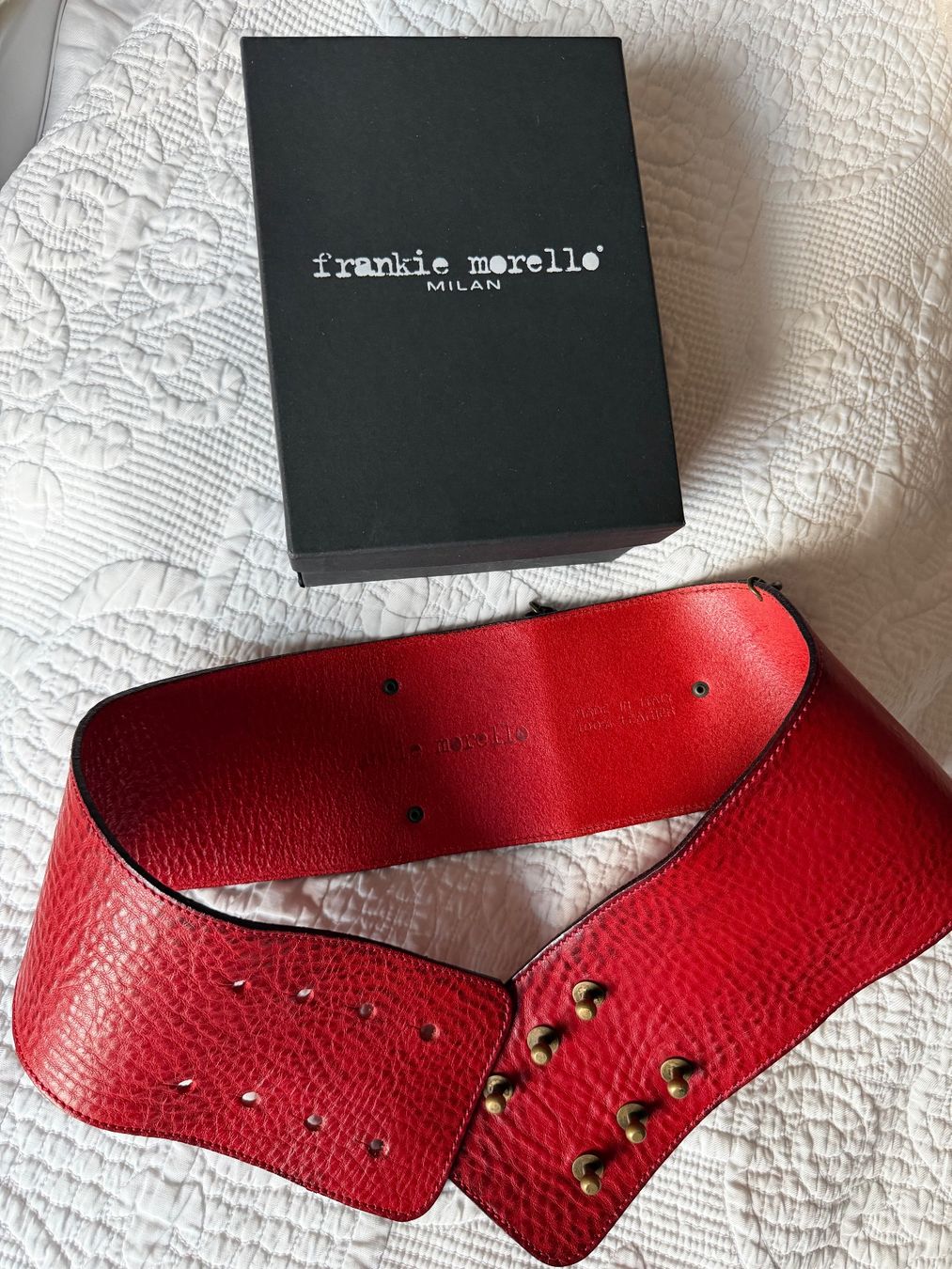 Cinture: Frankie Morello Taillengürtel Leder rot – Nuovo (secondo la descrizione) da Brütten venduto da Rod816 4