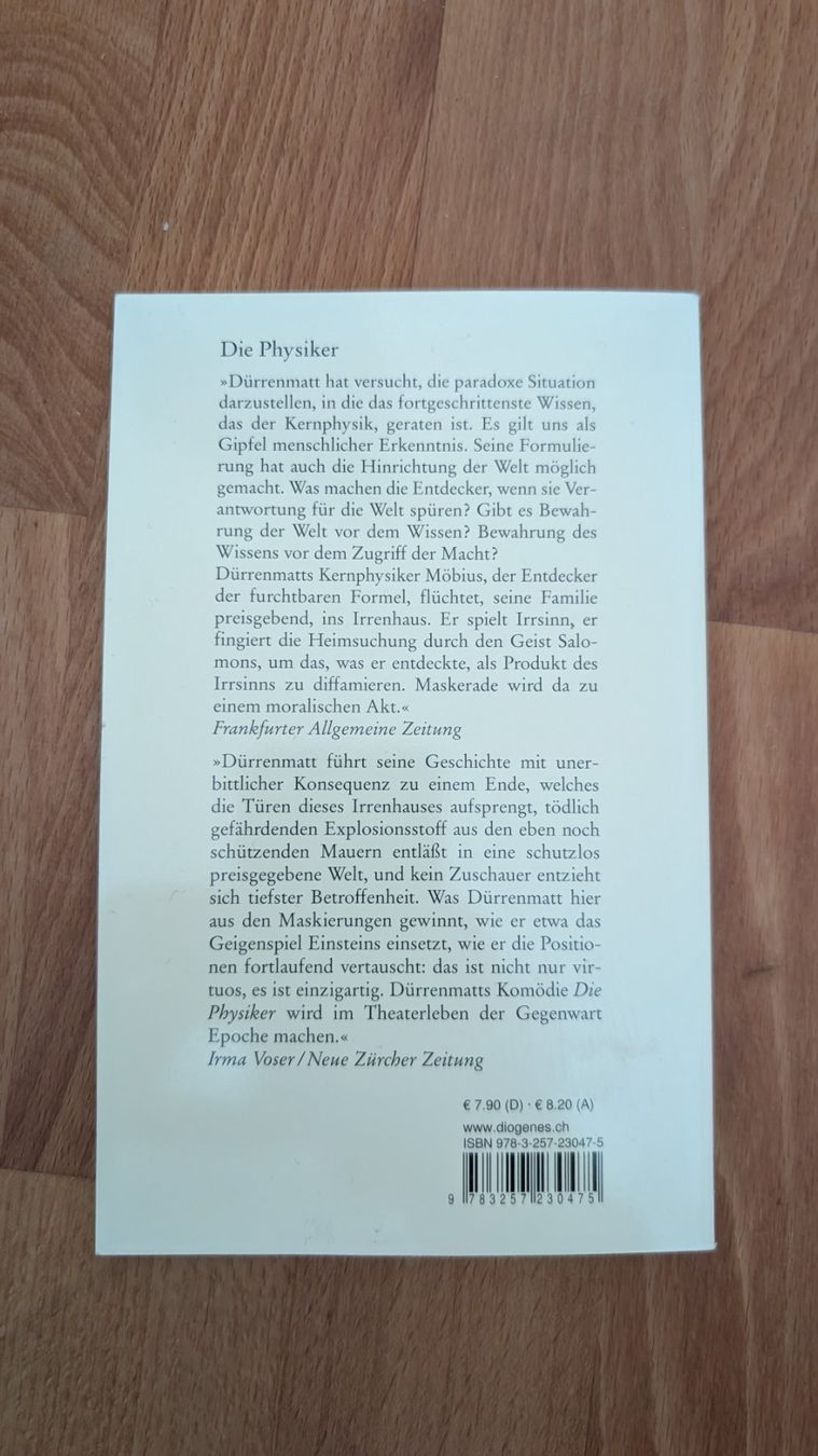 Libri: Die Physiker - Friedrich Dürrenmatt – Nuovo (secondo la descrizione) da Männedorf venduto da tobtob1 1