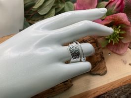 Designerring, Sterlingsilber, Grösse verstellbar