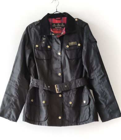 BARBOUR Allwetter Jacke Parka Jacket black Tartan Gr.36