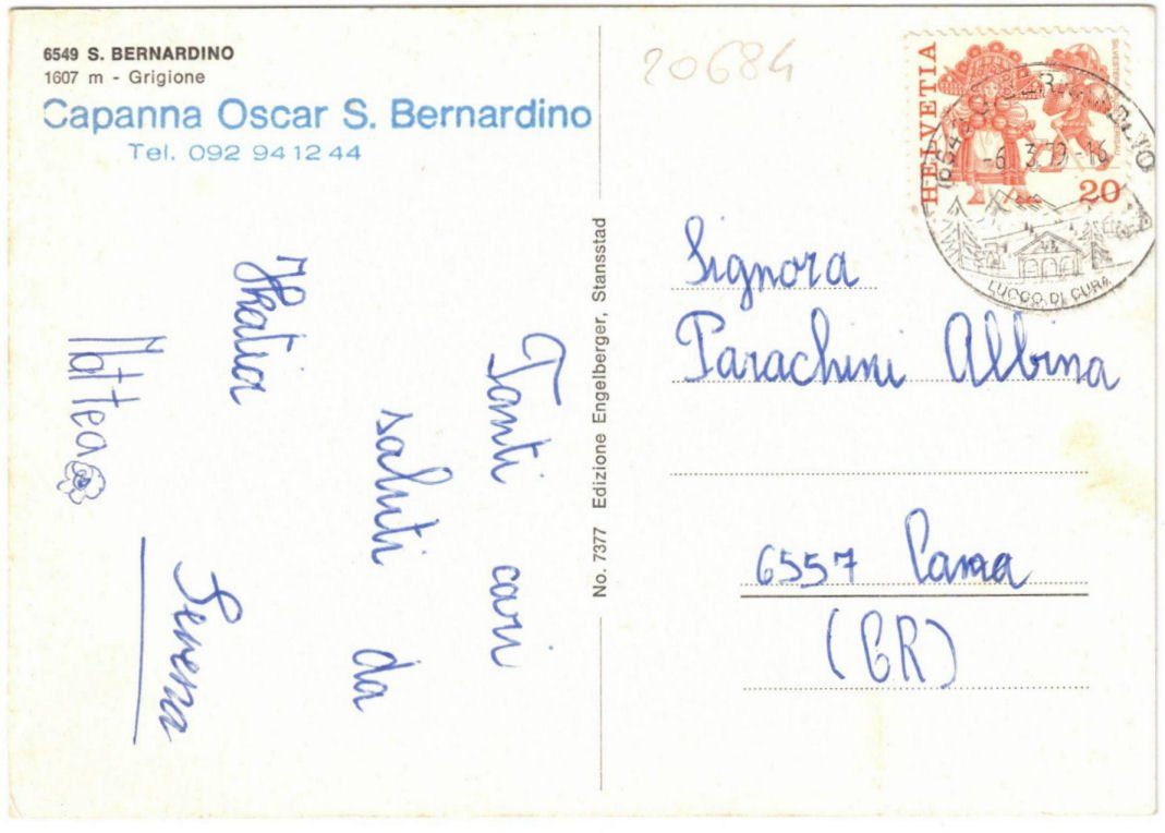 Cartoline postali: San Bernardino - 4 Bild AK – Usato da Binningen venduto da Mountainrider 1