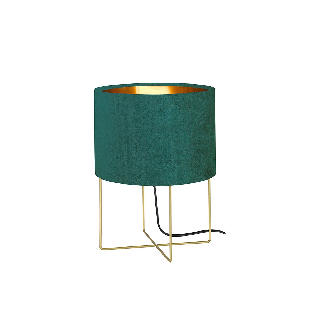 Lampade: Tischleuchte, Gold, Samtstoff, Türkis – Nuovo (secondo la descrizione) da Kreuzlingen venduto da Smart-Light 2