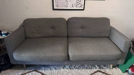 2er Stoffsofa und Sessel