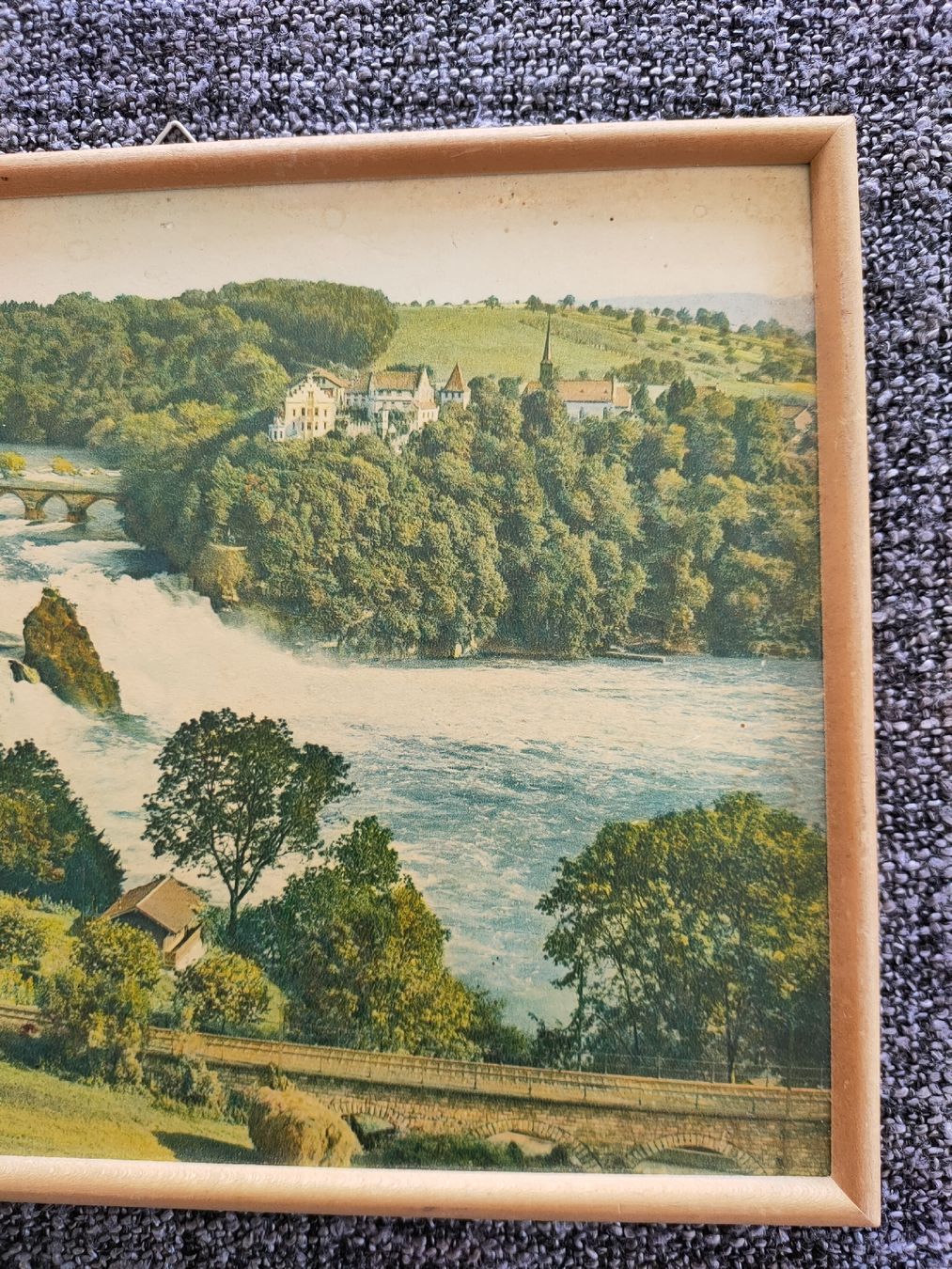 Poster & Bilder: Vintage Rheinfall-Bild im Holzrahmen – Gebraucht aus Gipf-Oberfrick von minini 2