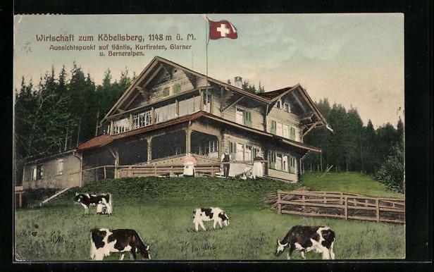 Cartoline postali: Lichtensteig, Wirtschaft zum Köbelisber – Usato da Berlin venduto da bartko-reher