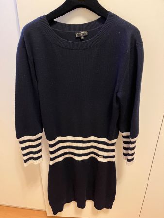 Orig. CHANEL Kaschmirkleid Gr fr 40 Neuw.