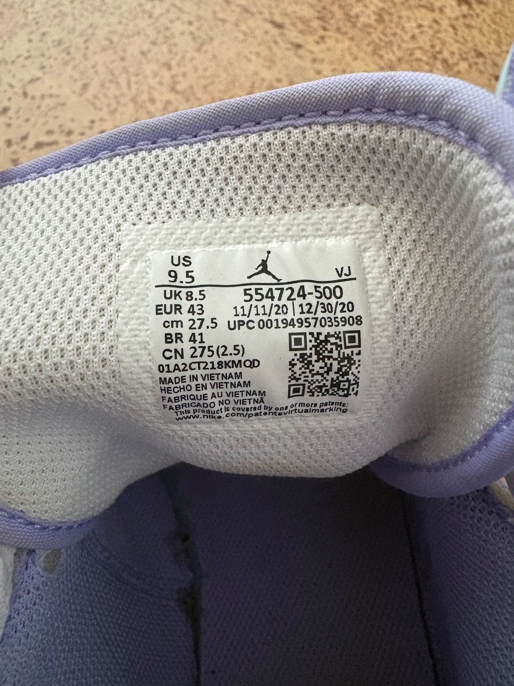 Jordan Scarpe da uomo: Nike Jordan 1 Mid Purple Aqua – Usato da Büren zum hof venduto da jon_y6zc 4