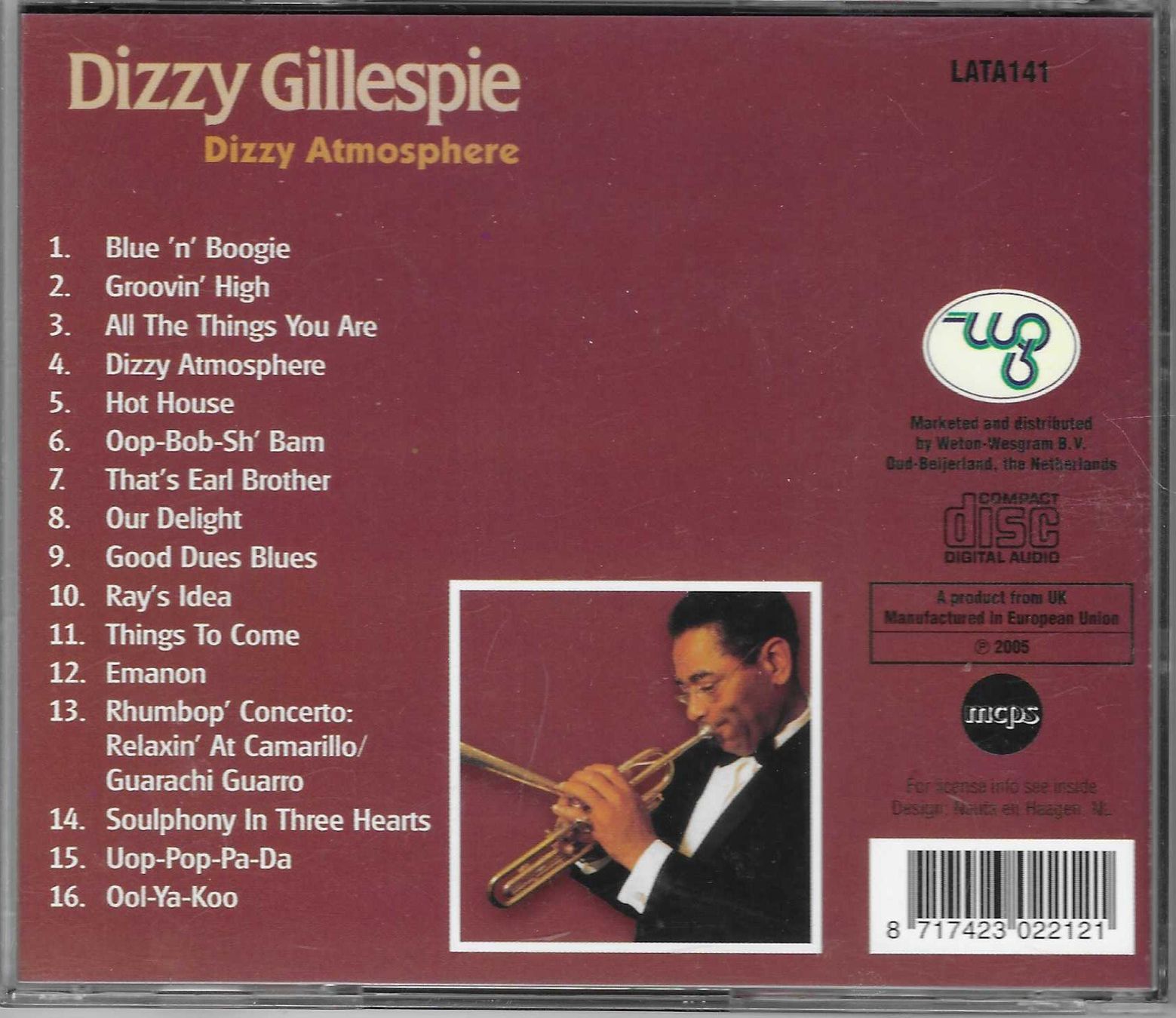 CD: DIZZY GILLESPIE  -  DIZZY ATMOSPHERE – Usato da Bex venduto da Giorgiob 1