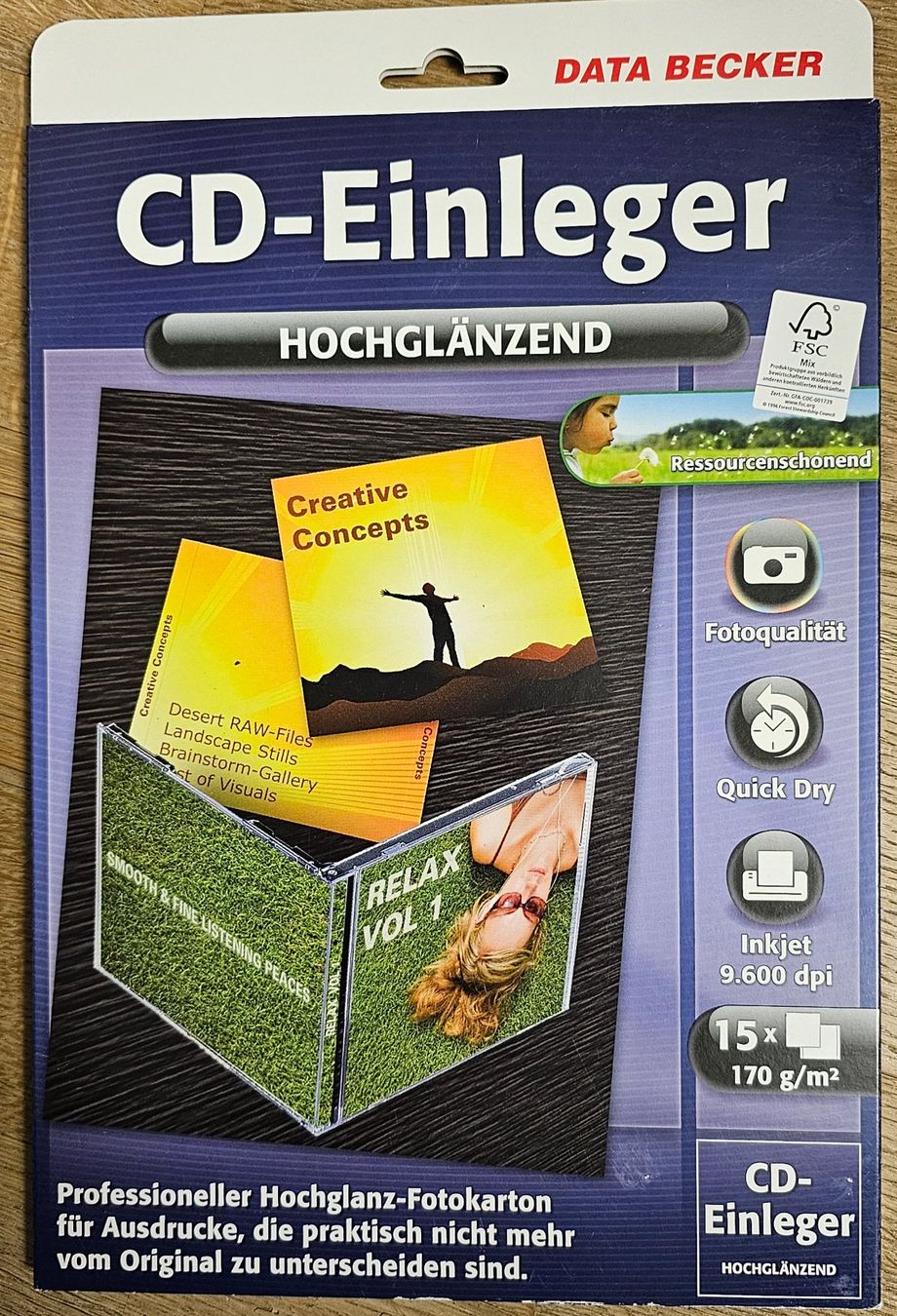 Papier: CD Einleger Hochglänzend - Data Becker – Neuf avec emballage d'origine à Reinach AG par Amroch