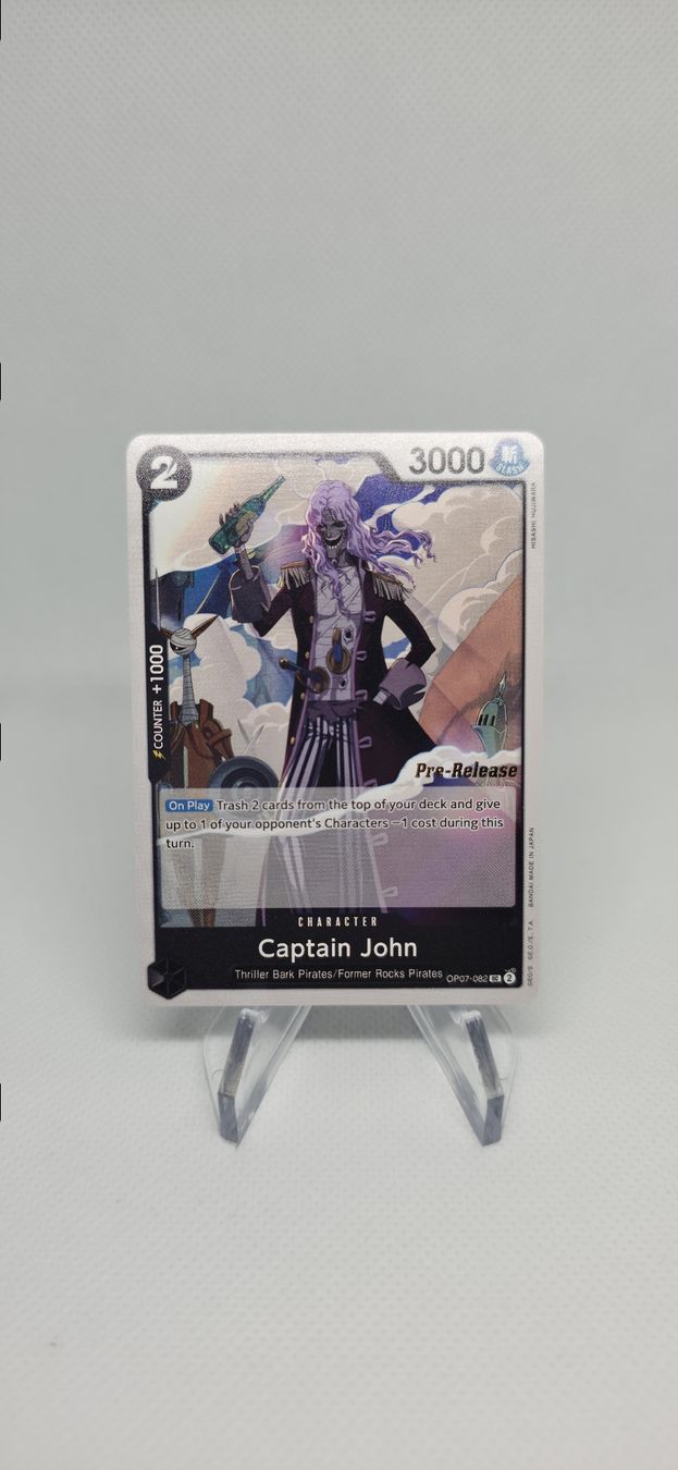 Bandai Sammelbilder & Trading cards: One Piece Card Game Captain John Pre-Release OP07-082 – Neu (gemäss Beschreibung) aus Sirnach von Halk_TCG