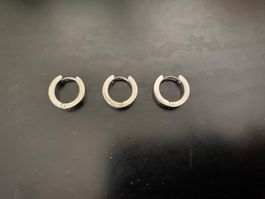 3x Creolen Ohrringe Edelstahl 4x13 mm