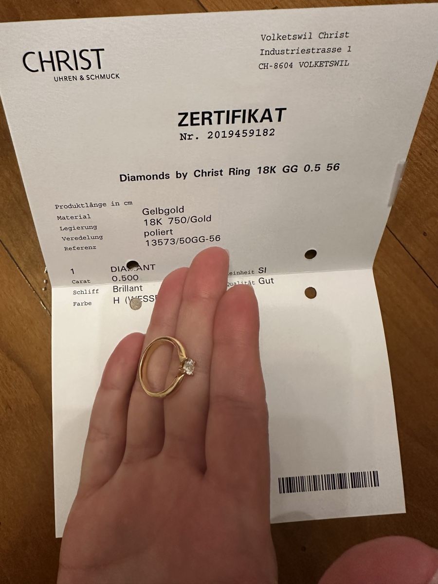 Christ Anelli: Christ Gelbgold Diamant Ring Gr. 56 – Nuovo (secondo la descrizione) da Zürich venduto da Jess1999 3
