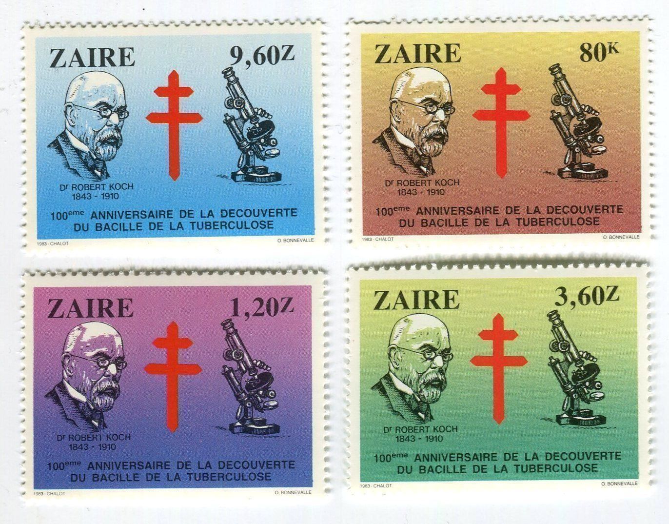 Alle Briefmarken: Briefmarken "Kampf gegen Tuberkulose". Zaire. – Neu und originalverpackt aus Basel von Butsch5
