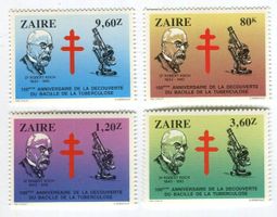 Briefmarken "Kampf gegen Tuberkulose". Zaire.