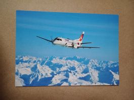Ak Flugzeug Schweiz Crossair Saab 340 Cityliner CH Alpen