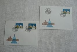 1991 2 FDC CH - USA SBK 811