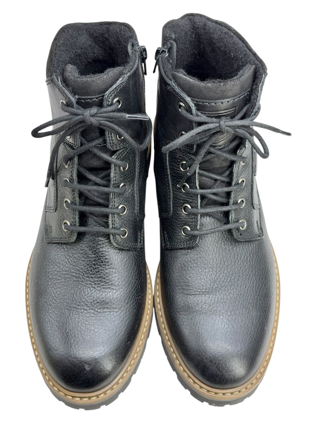 Herrenschuhe: Bottines AM en cuir noir lacées. Pointure 42 – Gebraucht aus Cossonay-Ville von PatineDuTemps 1