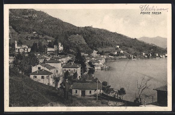 Cartoline postali: AK Ponte Tresa, Panorama, 1934 – Usato da Berlin venduto da bartko-reher