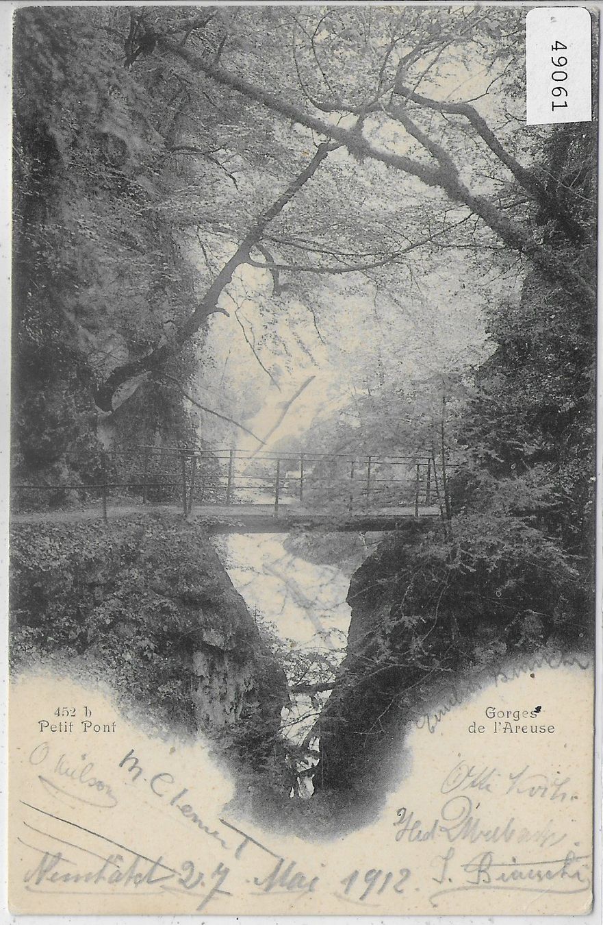 Ansichtskarten: Gorges de l'Areuse - Petit Pont – Gebraucht aus Ettingen von Kartenplanet