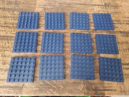 lego 3958 lot de 12 pièces Dark Blue Plate 6 x 6