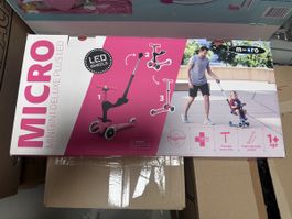 Micro 3in1 Deluxe Plus Trotti Scooter Pink. Neu ungebraucht 