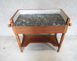 Antike Anrichte Tisch mit Marmorplatte S383