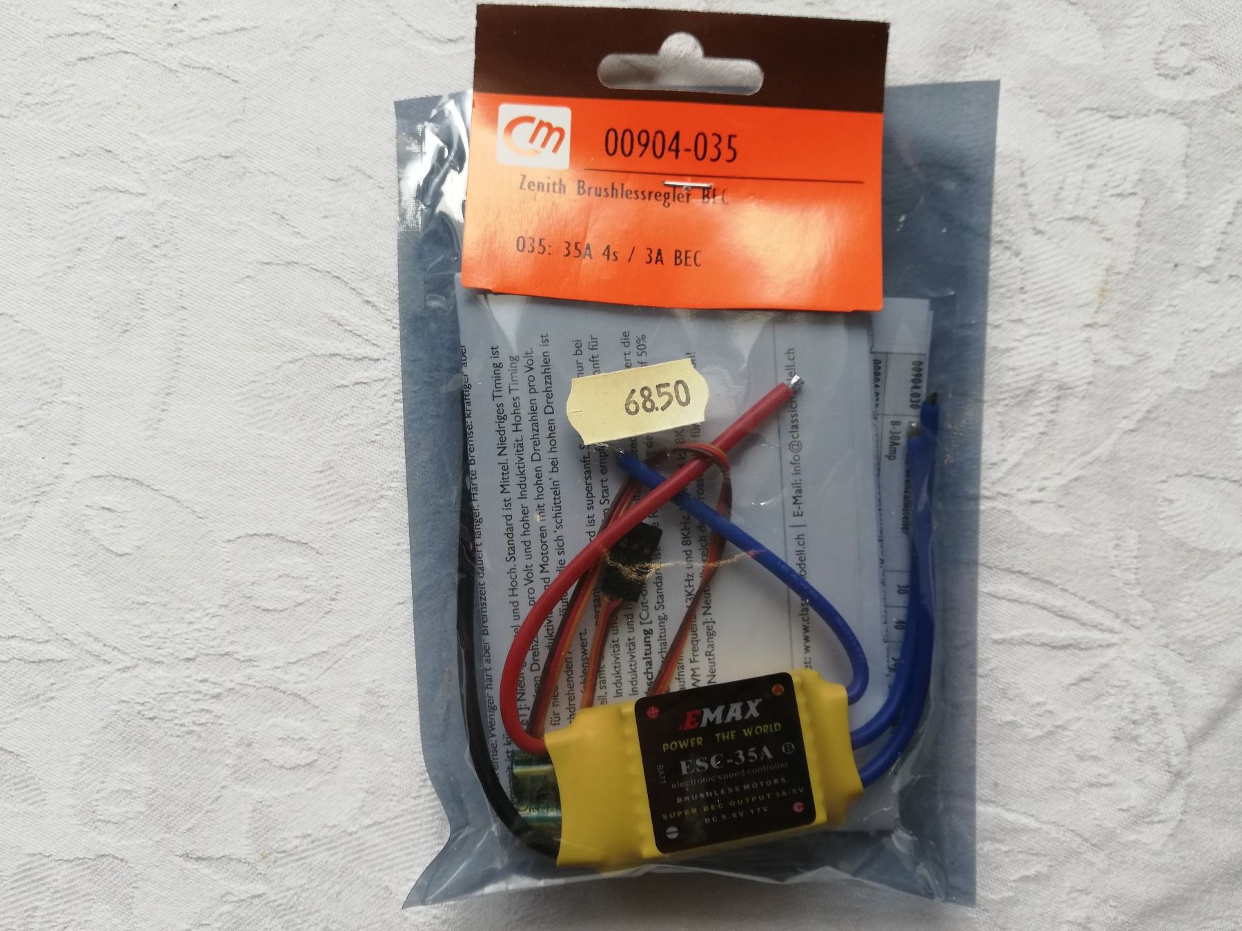 RC Modellbau: Brushless-Regler ZENITH 2-4S Lipo 35A – Neu und originalverpackt aus Flüh von AMS-Modellbau