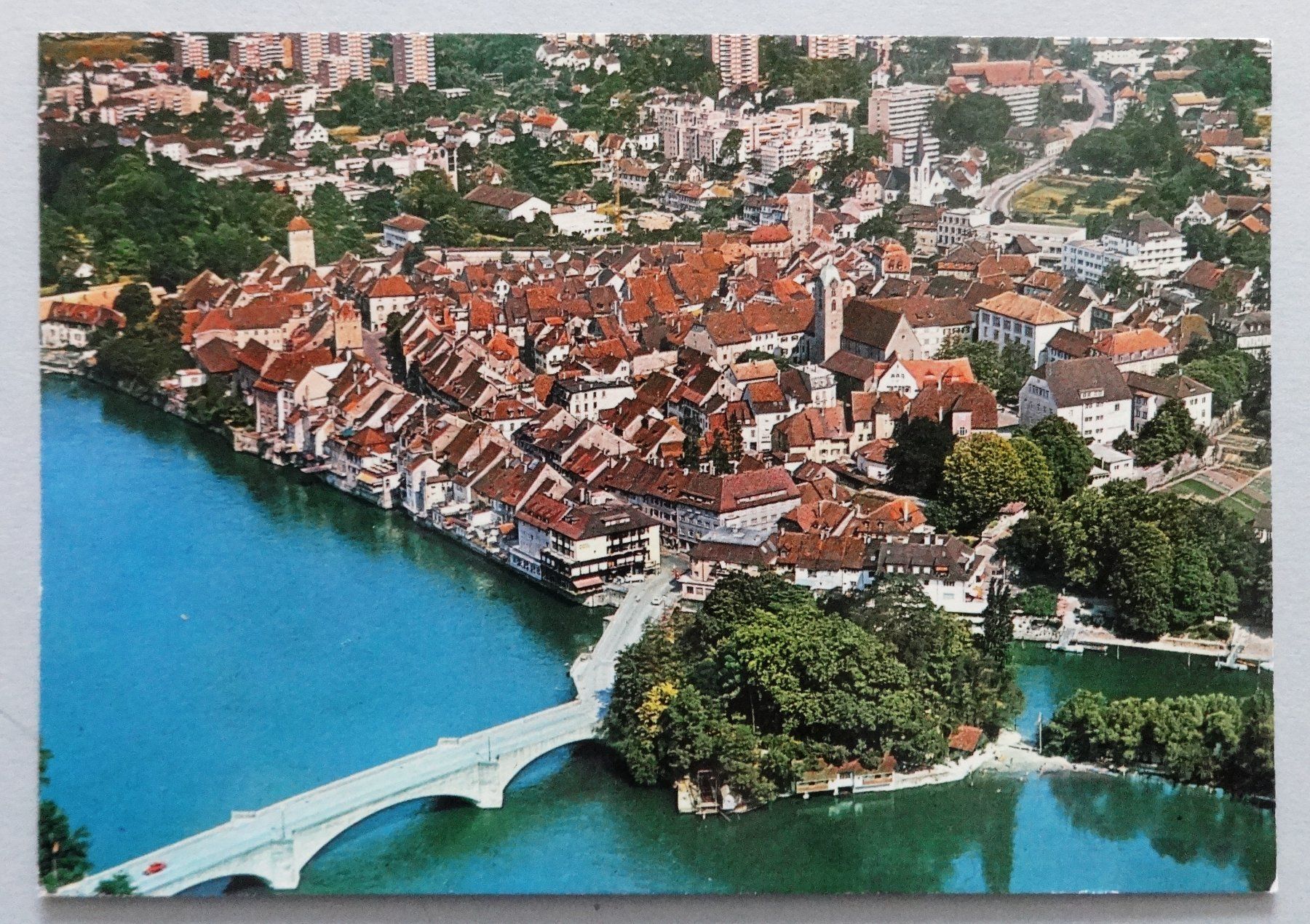 Cartoline postali: Rheinfelden, Flugaufnahme – Usato da Fétigny venduto da Billy2miny