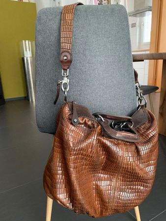 Elegante Ledertasche BIASIA 35 cm / 35 cm Made in Italy